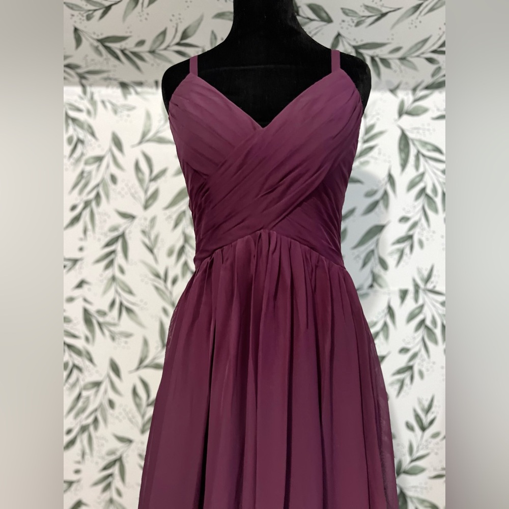 Burgundy Prom Formal Evening Maxi Dress Gown Size S NWT Cocktail Bridesmaid #9 - Picture 6 of 12
